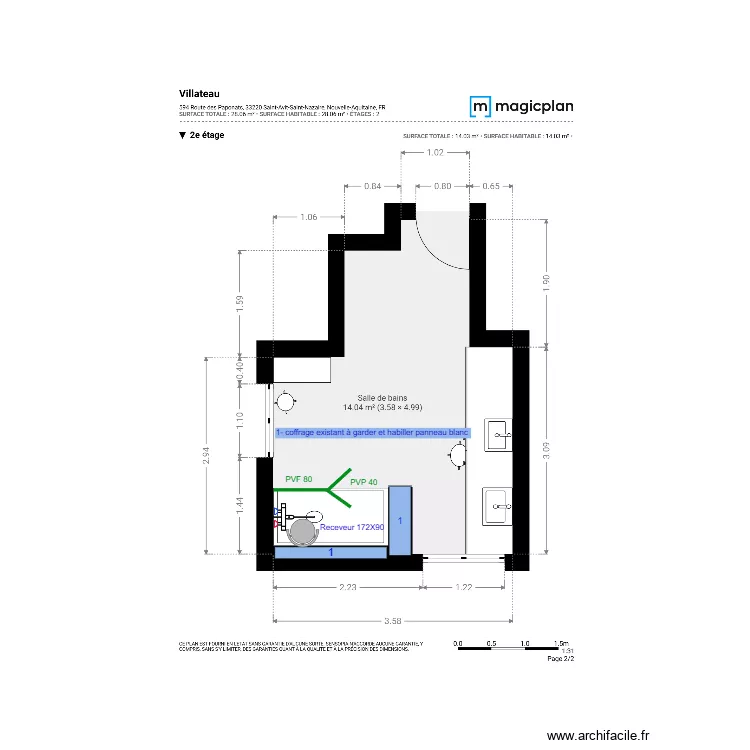 Plan Projet  Villateau. Plan de 
