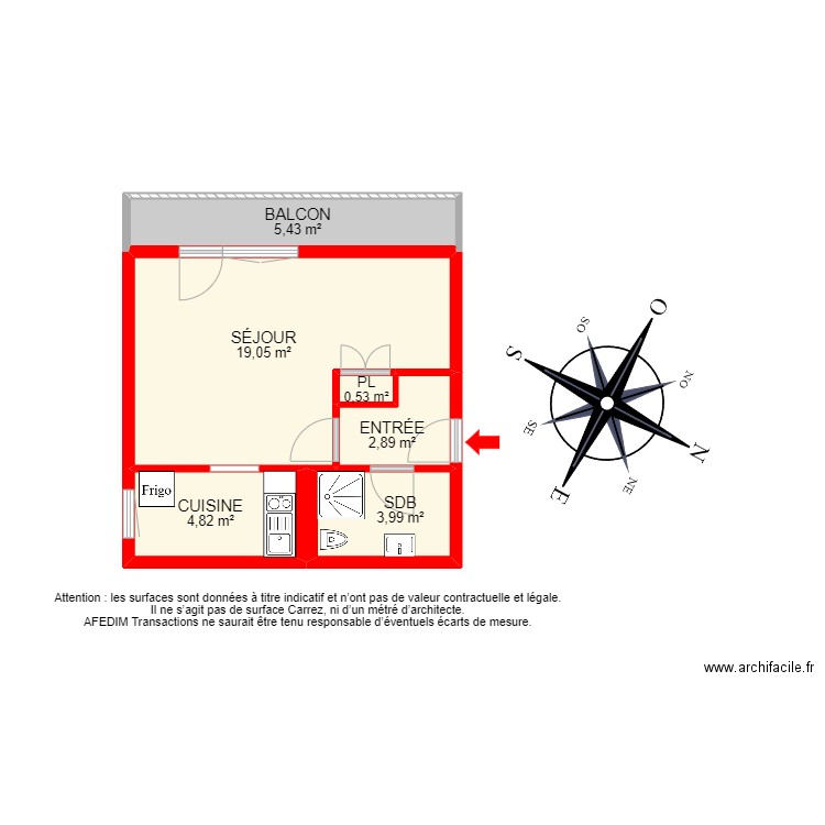 BI 18002 - . Plan de 7 pièces et 41 m2