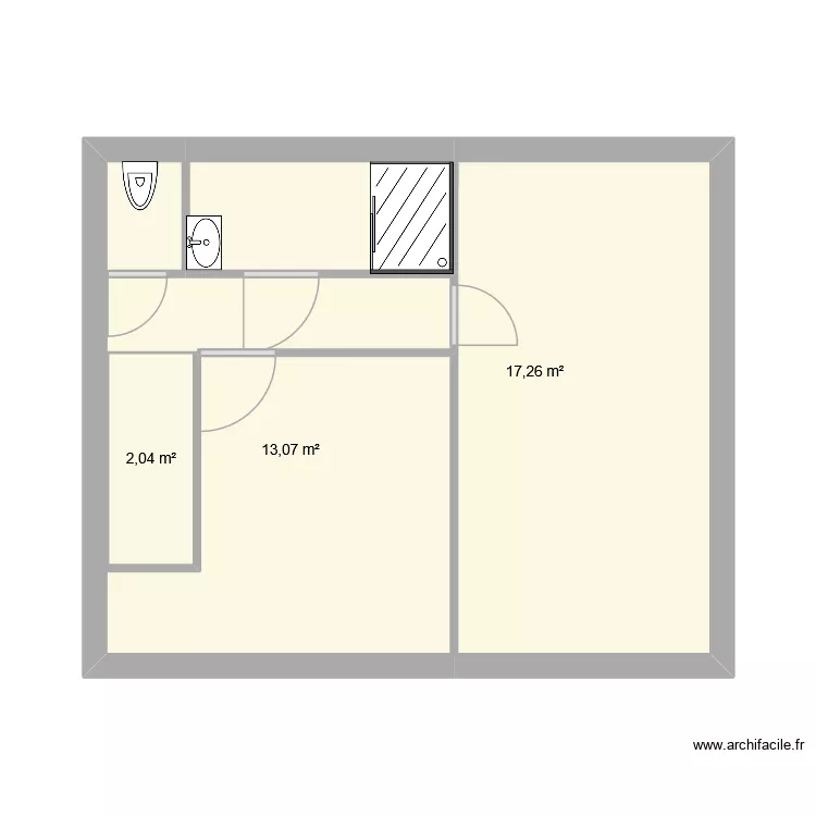 etage. Plan de 3  et 32 m²