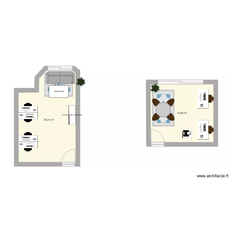 Bureau FA-IT. Plan de 