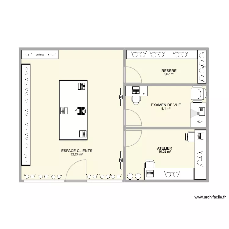 marie optique. Plan de 4 et 57 m² marie optique. Plan de 4 et 57 m²