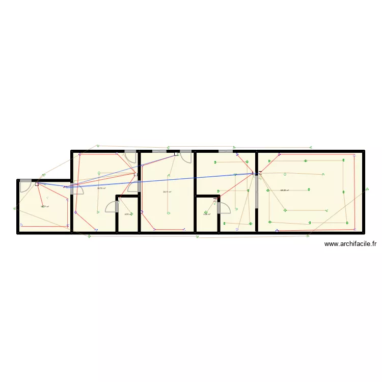 LABO PATISSERIE Unifilaire. Plan de 