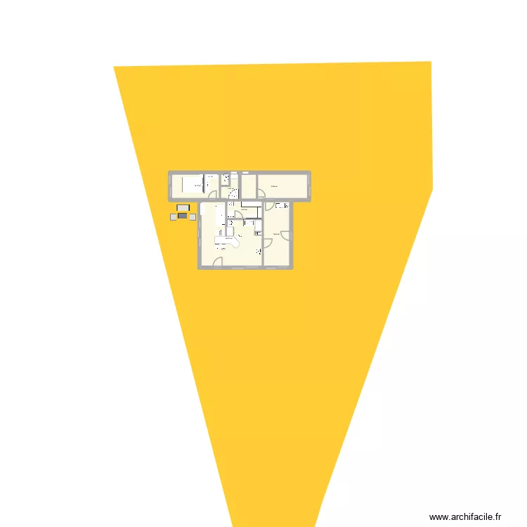 plan conteneur sur parcelle 806. Plan de 7  et 137 m²