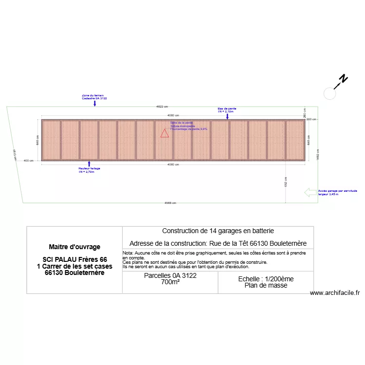garage plan de masse. Plan de 14 et 227 m² garage plan de masse. Plan de 14 et 227 m²