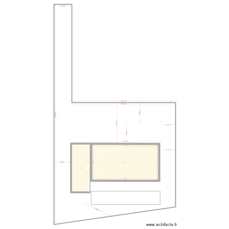 terrain camille 7. Plan de 2 pièces et 164 m2
