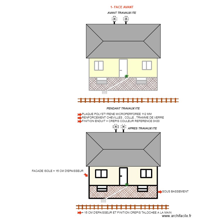 EVANNO. Plan de 22 pièces et 144 m2