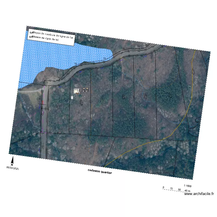 L'Ange-Gardien chemin McClements - Implantation finale. Plan de 