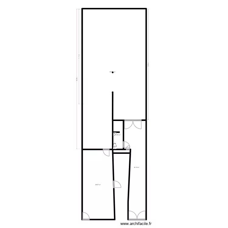 Firin. Plan de 4 Pièces et 164 m²