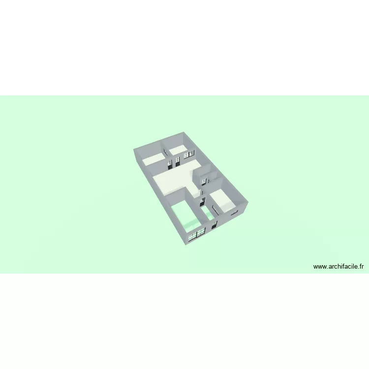 Plan GT + GC. Plan de 6  et 103 m²