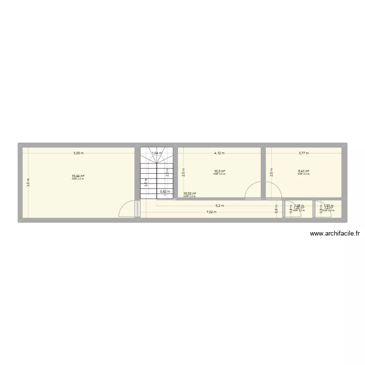 &eacute;tage bureau (France g&eacute;noise). Plan de 
