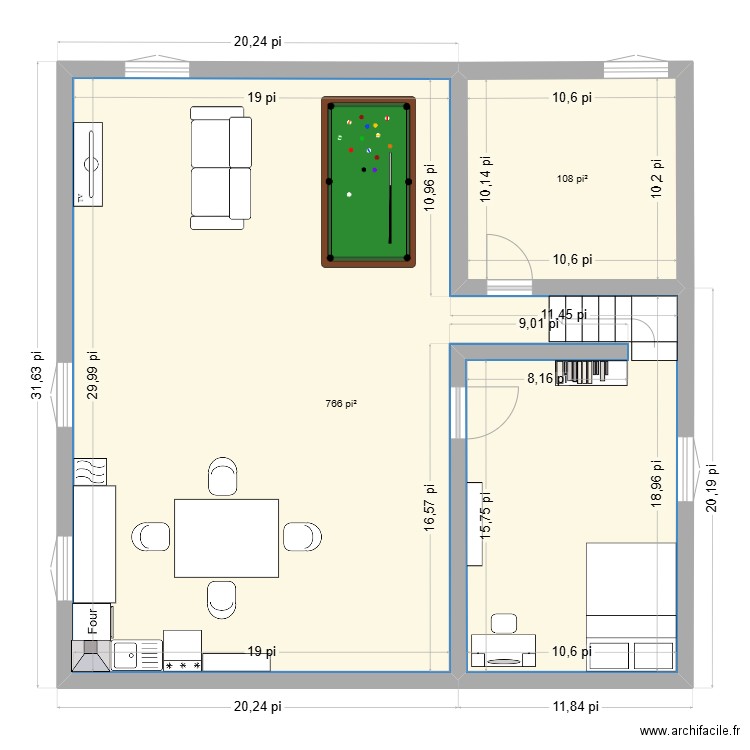 maath. Plan de 0 pièce et 0 m2