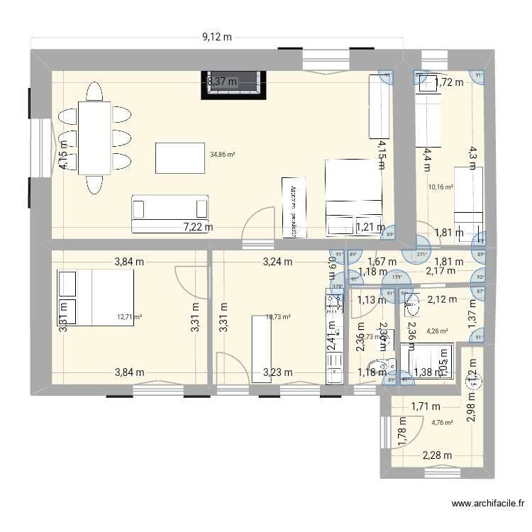 Viniere. Plan de 0 pièce et 0 m2
