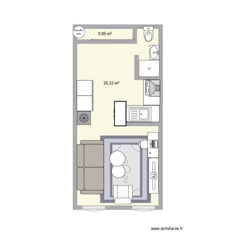 Appart MAJ 16 08 26. Plan de 2  et 21 m²