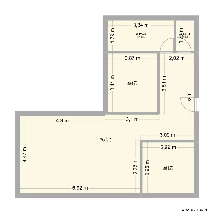maison L. Plan de 5 et 70 m² maison L. Plan de 5 et 70 m²