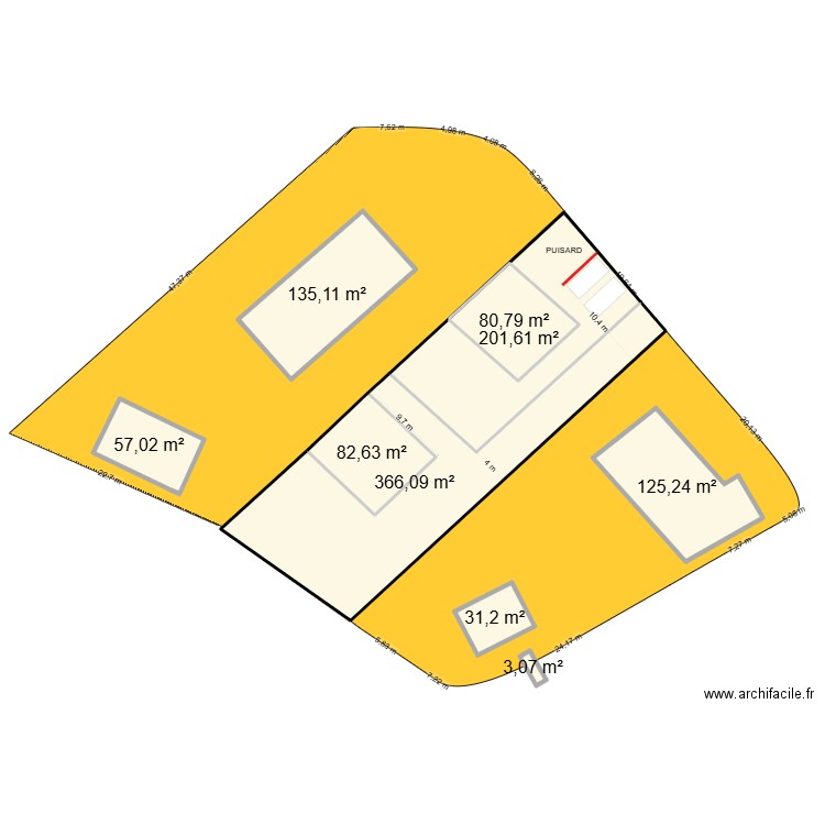 JONQUILLES 2bis. Plan de 9 pièces et 1083 m2
