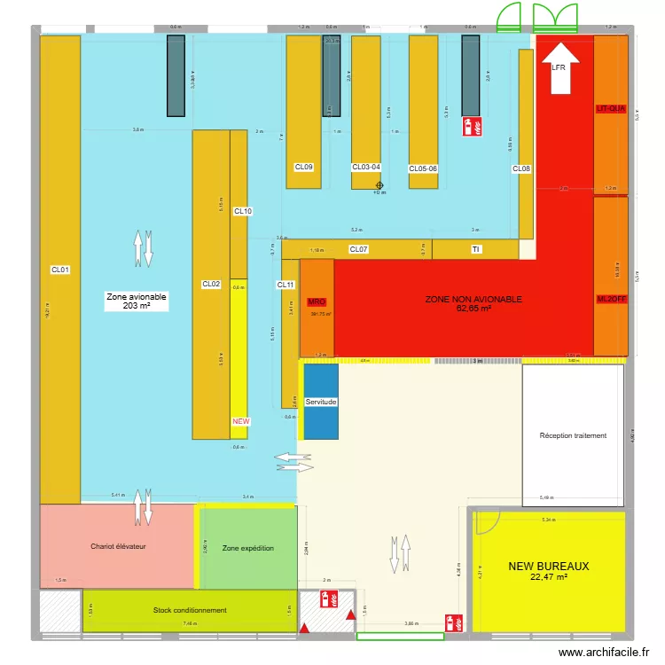 Guichet GSC CFD - Bat15. Plan de 4  et 419 m²