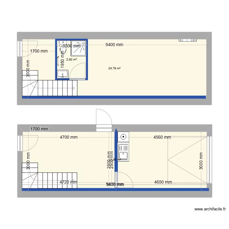 salle de bain julien. Plan de 