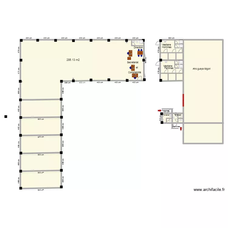 Chez Josee implantantion. Plan de 16  et 707 m²