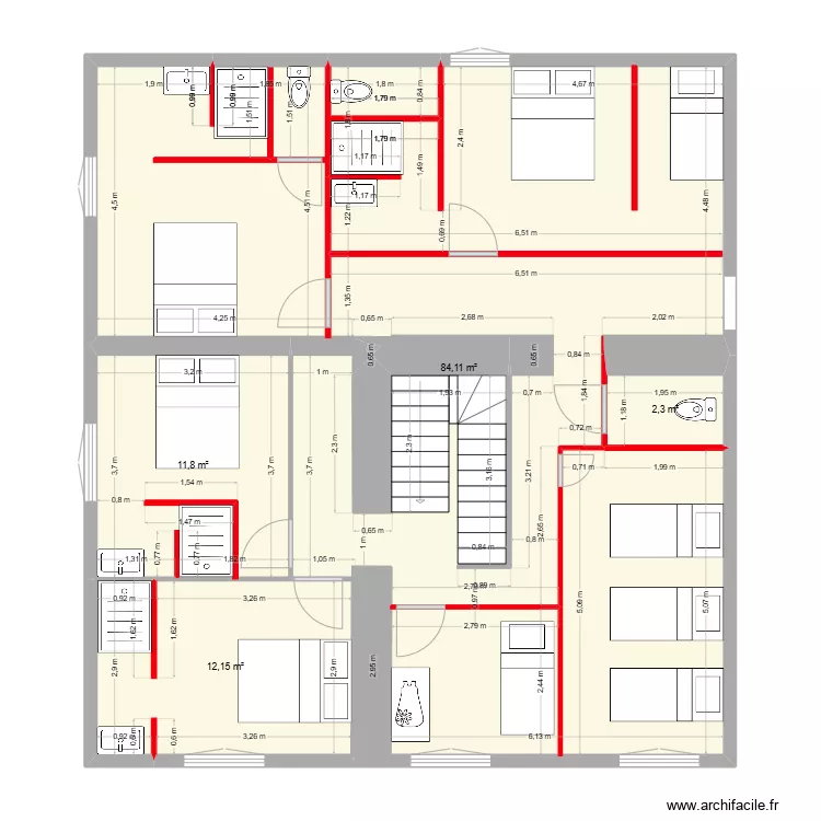 ETAGE 3 LA RICHTIERE. Plan de 