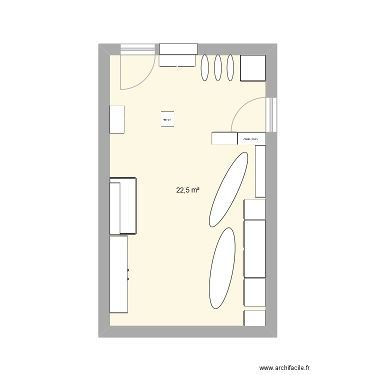 plan garage monthieux. Plan de 1 pièce et 23 m2