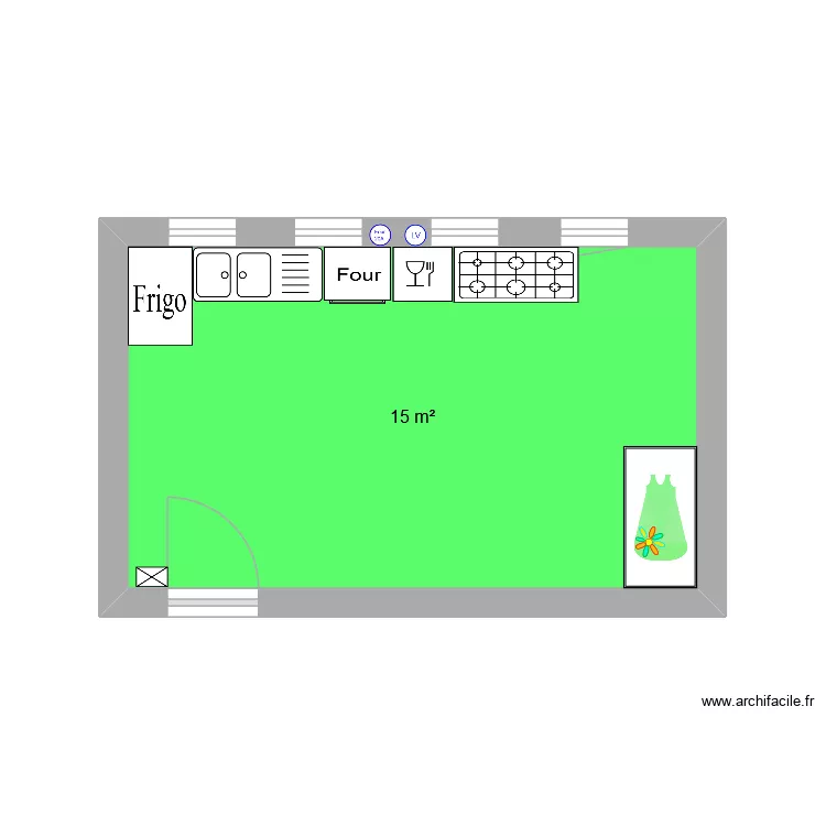 art appliqu&eacute;s premier cours. Plan de 1  et 15 m²