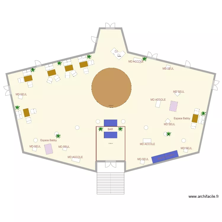 IMPLANTATION INTERIEUR TIR AU VOLL LE 10 JUIN 2024 . Plan de 
