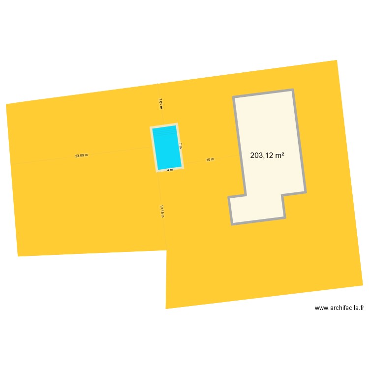 moreau. Plan de 1 pièce et 203 m2