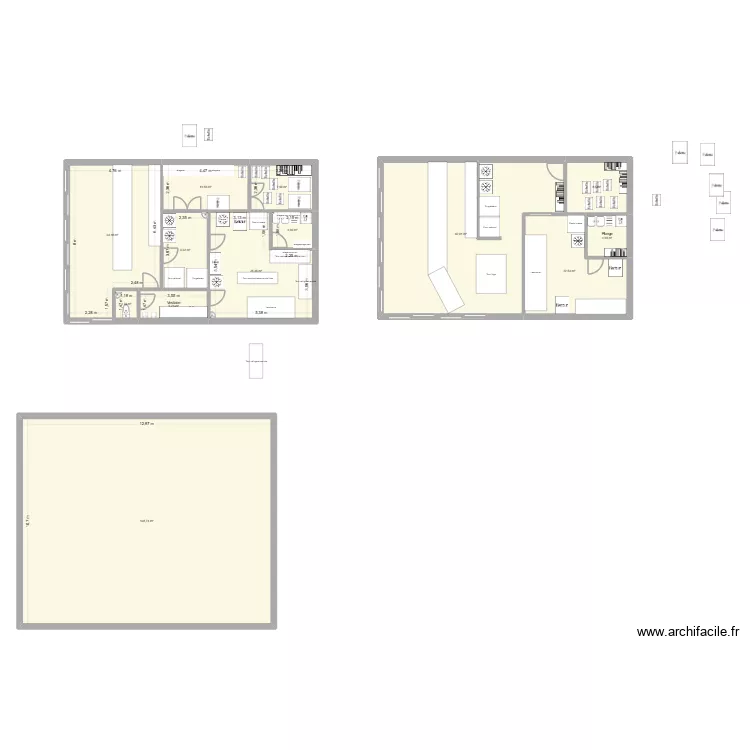 boutique mexique. Plan de 13  et 335 m²