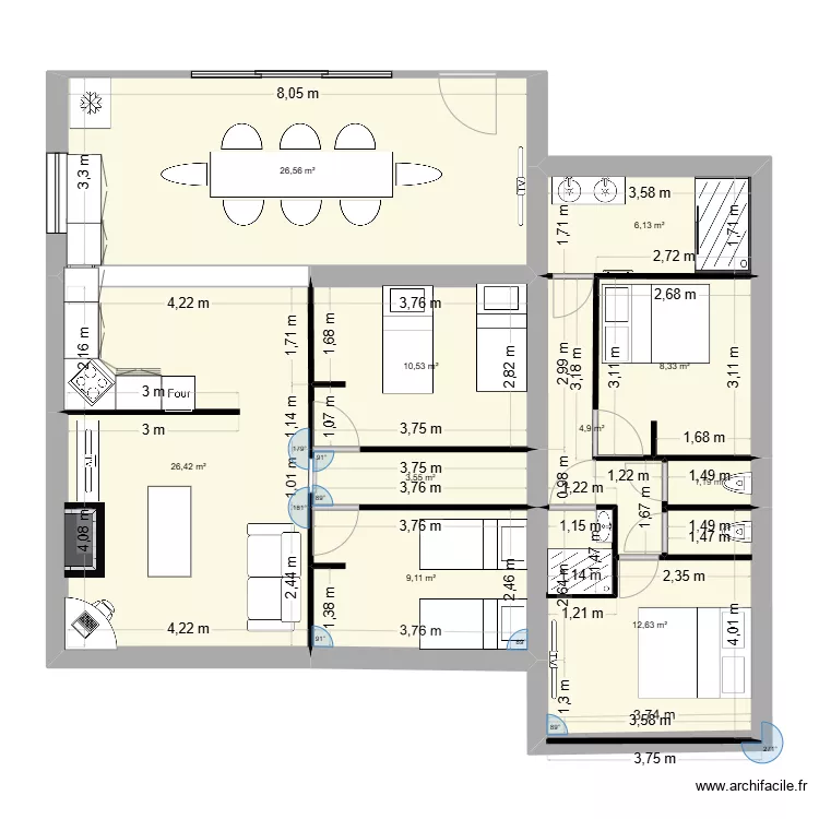 maison papa amenag&eacute; fini. Plan de 