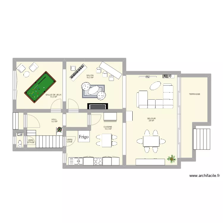 RDC AUVELAIS. Plan de 