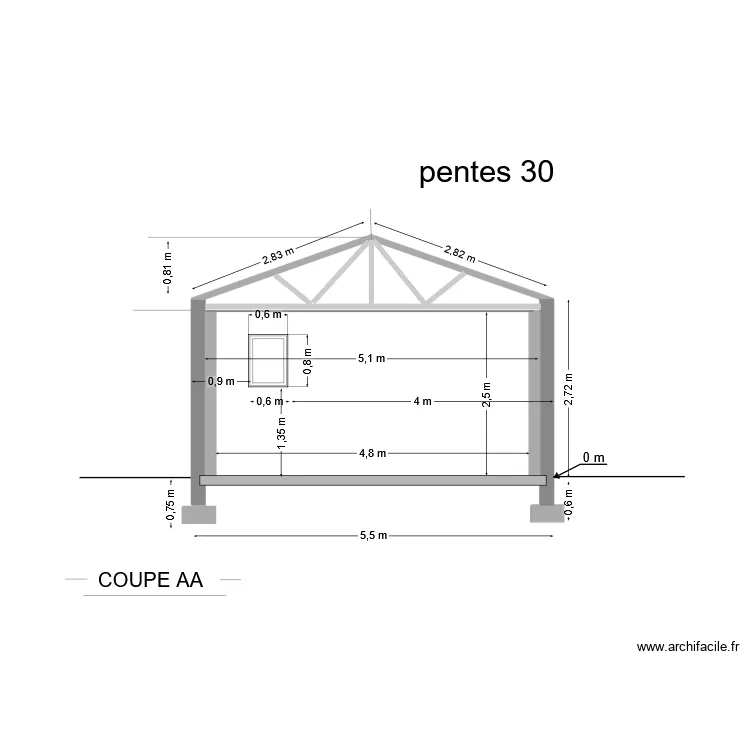 plan de coupe A A. Plan de plan de coupe A A. Plan de
