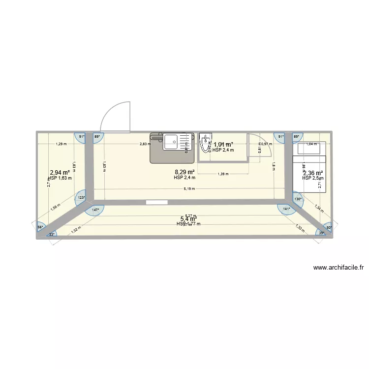 av GDG. Plan de 5  et 20 m²