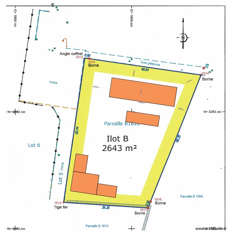 plan de masse. Plan de 0 pièce et 0 m2