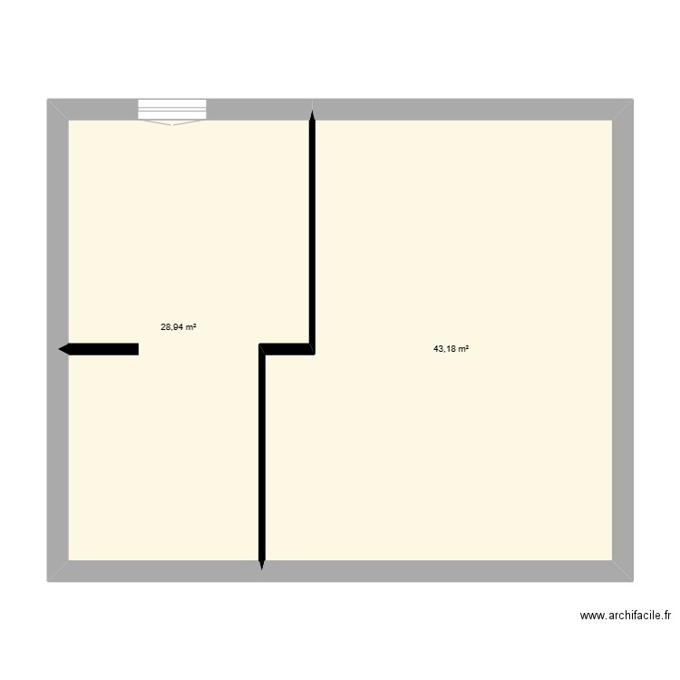 maison 3. Plan de 2 pièces et 72 m2