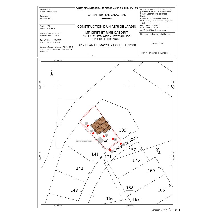 DP 2 SIRET. Plan de 0 pièce et 0 m2