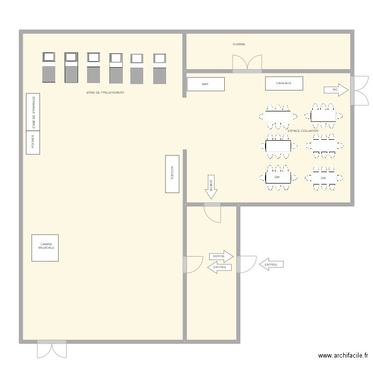 PRESLES - ECOLE ST JOSEPH. Plan de 3 pièces et 193 m2