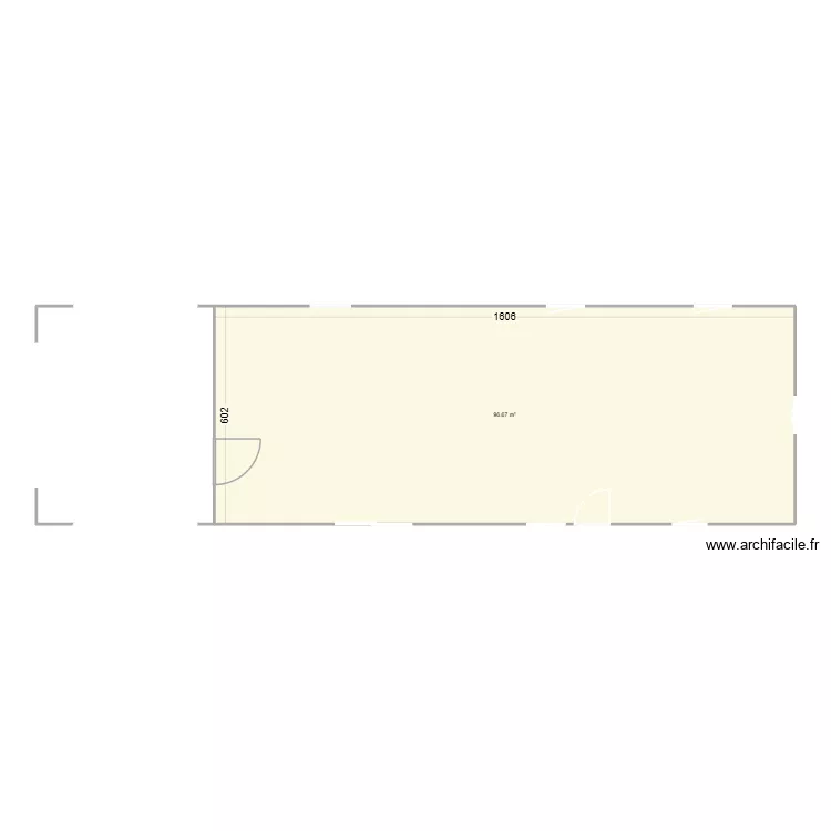 facade ville. Plan de 1  et 97 m²