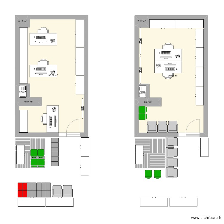 Bureau Retours. Plan de 0 pièce et 0 m2