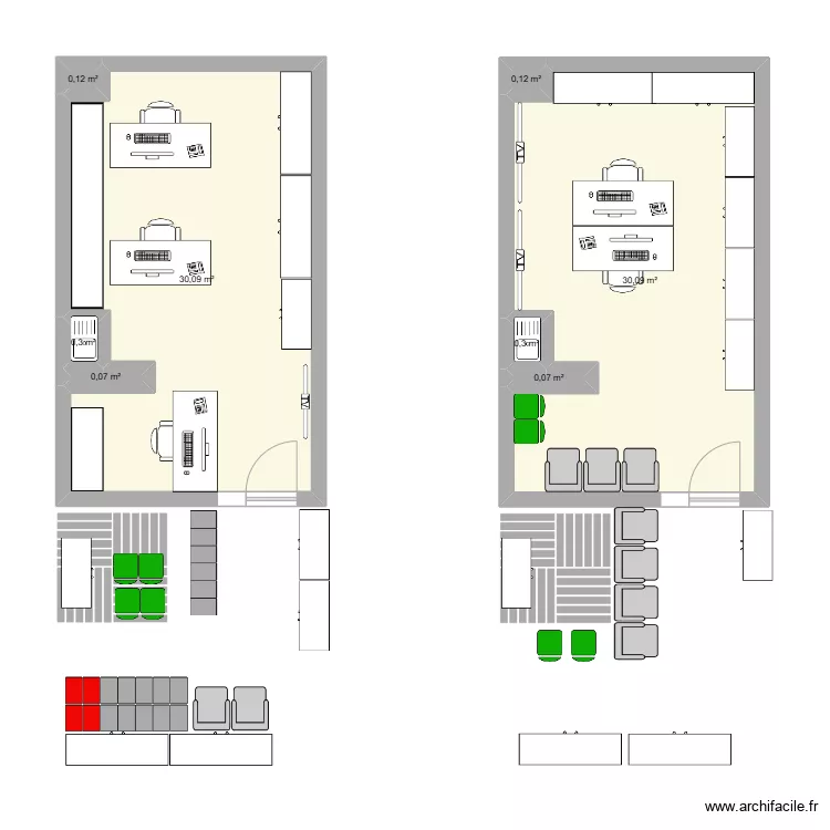 Bureau Retours. Plan de 