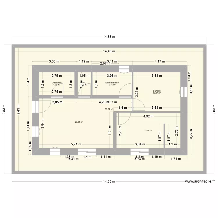 Projet Armelle Larroque petit. Plan de 