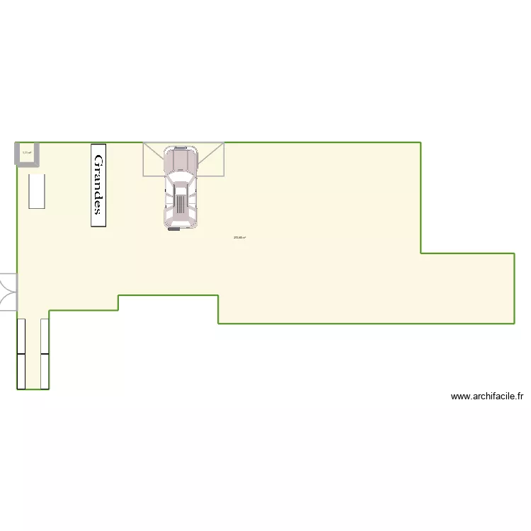 plan. Plan de 2  et 275 m²