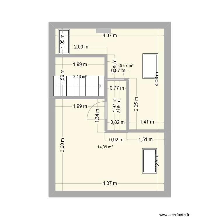 Boylesve 2e. Plan de 3  et 27 m²