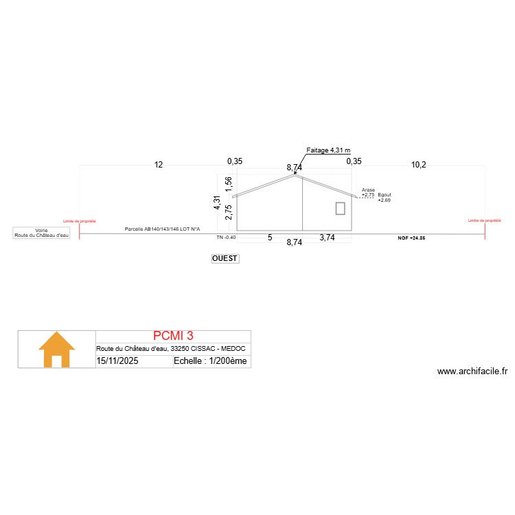 coupe pcmi 3. Plan de 0 pièce et 0 m2