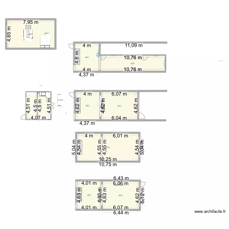 Annexe. Plan de 9  et 240 m²