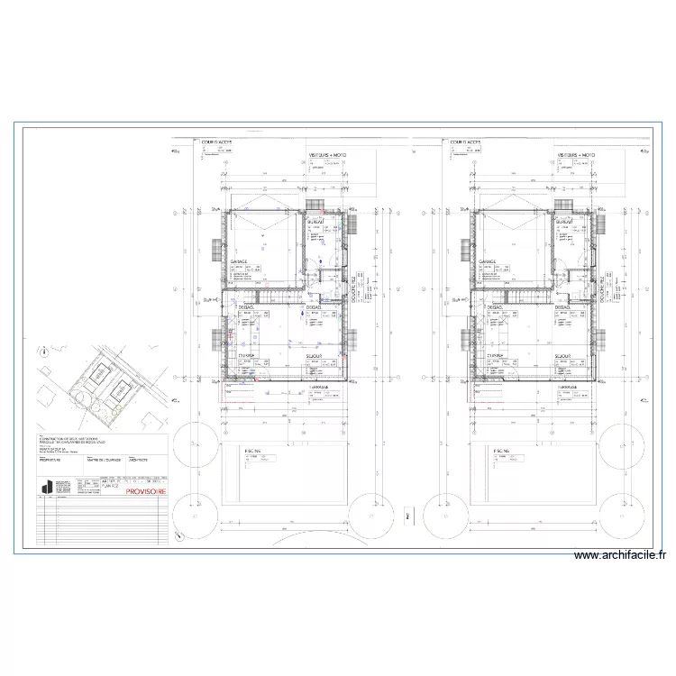 plans REZ chavanne KTS. Plan de 
