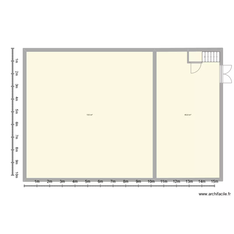 RESTO. Plan de 2  et 150 m²