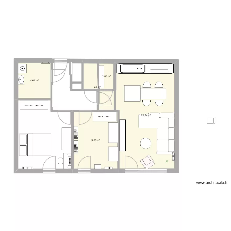 nouvel appart. Plan de 5 et 42 m² nouvel appart. Plan de 5 et 42 m²