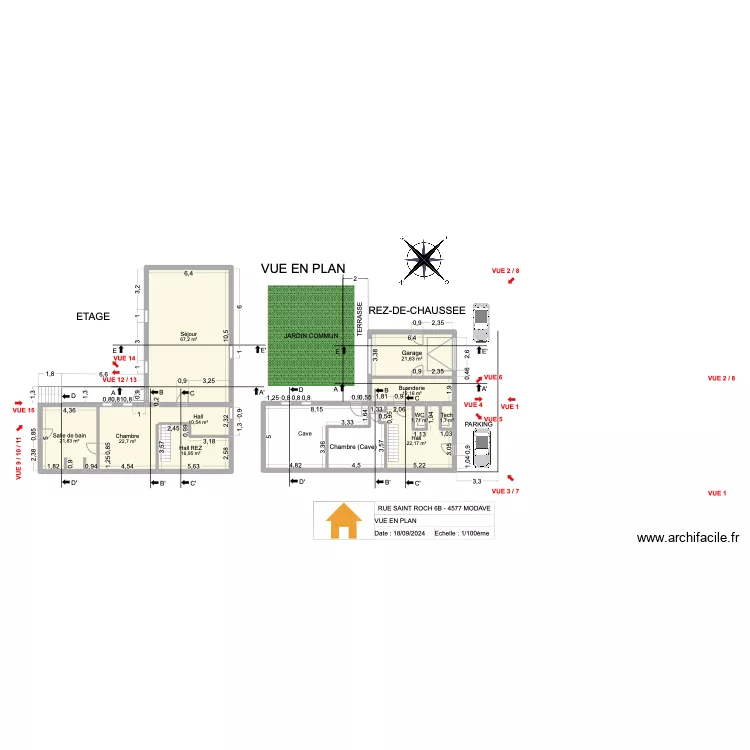 V.RADOUX - VUE EN PLAN - 1/100 - ARCHI - V2.02. Plan de V.RADOUX - VUE EN PLAN - 1/100 - ARCHI - V2.02. Plan de