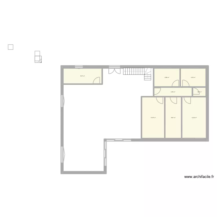 villa baron. Plan de 8 Pièces et 67 m²
