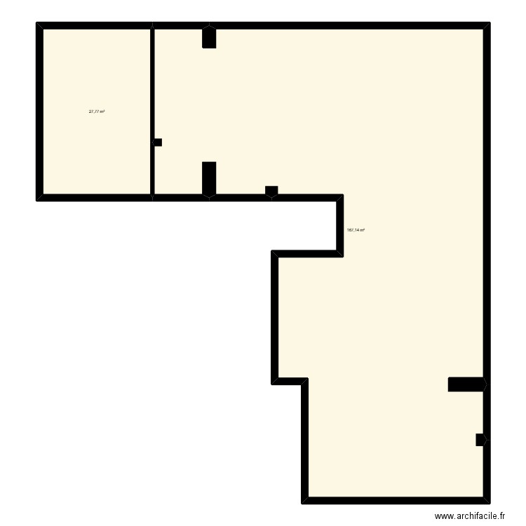 rico. Plan de 2 pièces et 195 m2